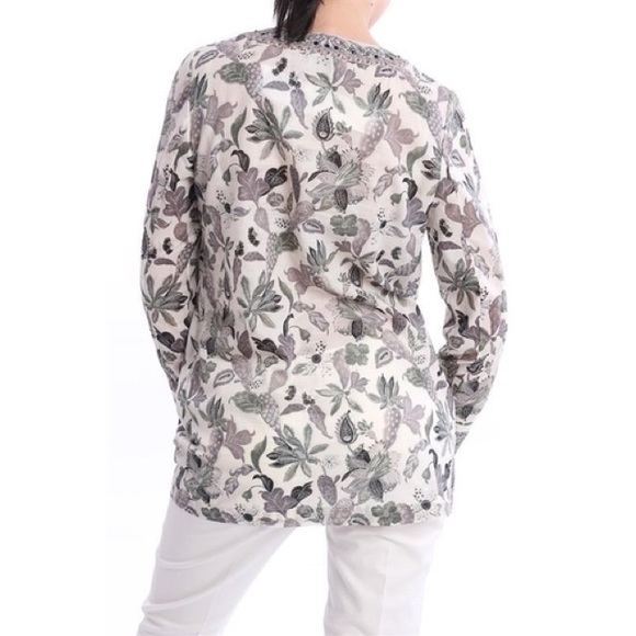 Tory Burch Embellished Botanical Print Tunic - Picture 3 of 16